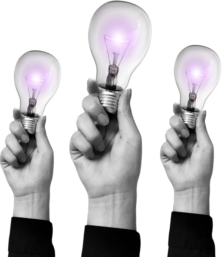 Light Bulbs in hand